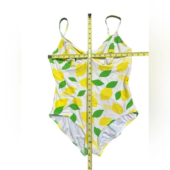 KATE SPADE womens lemons one piece underwire swimsuit size XL NWT - Picture 7 of 8